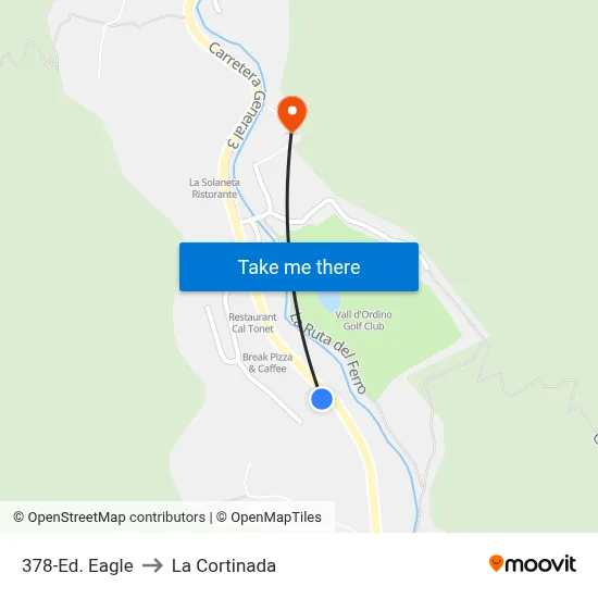 378-Ed. Eagle to La Cortinada map