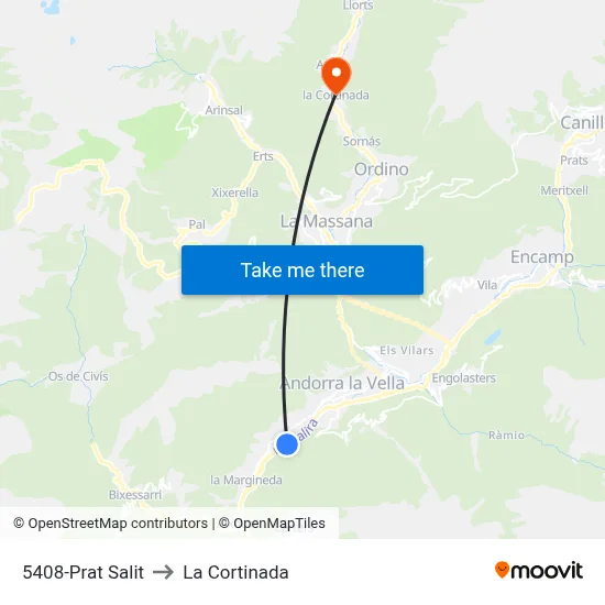 5408-Prat Salit to La Cortinada map