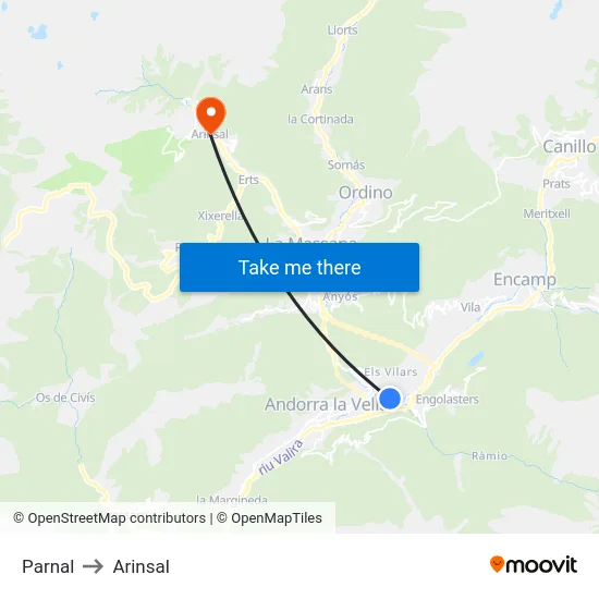 735-Parnal to Arinsal map