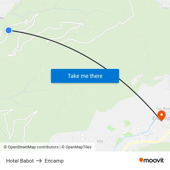 Hotel Babot to Encamp map