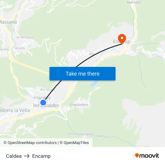 720-Caldea to Encamp map