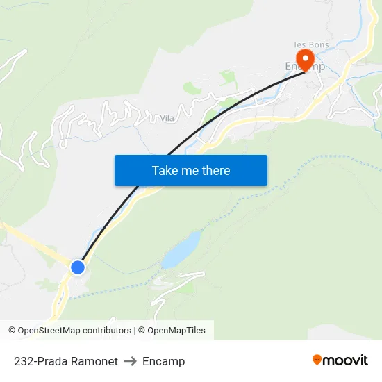 232-Prada Ramonet to Encamp map