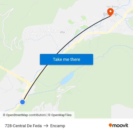 728-Central De Feda to Encamp map