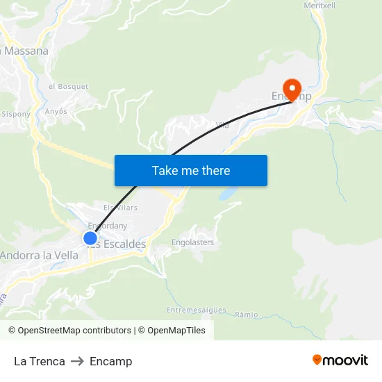 712-La Trenca to Encamp map