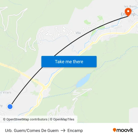 Urb. Guem/Comes De Guem to Encamp map