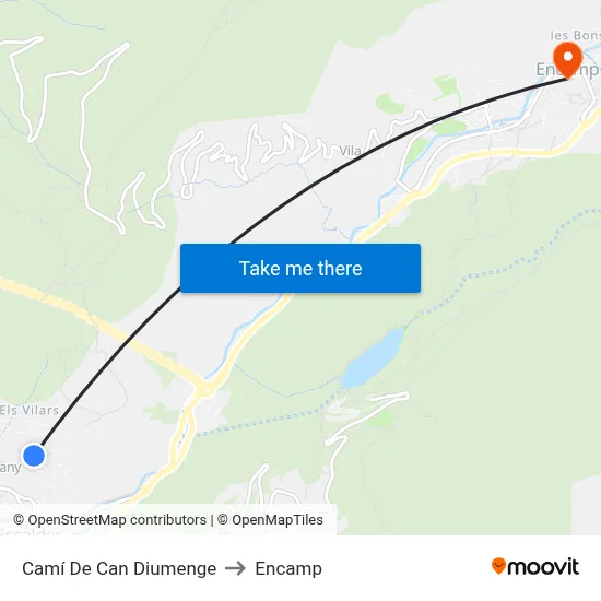 Camí De Can Diumenge to Encamp map