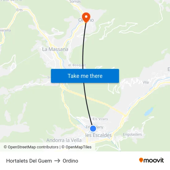 731-Hortalets Del Guem / Cementiri Del Pessebre to Ordino map