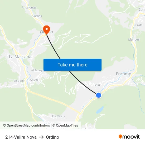 214-Valira Nova to Ordino map