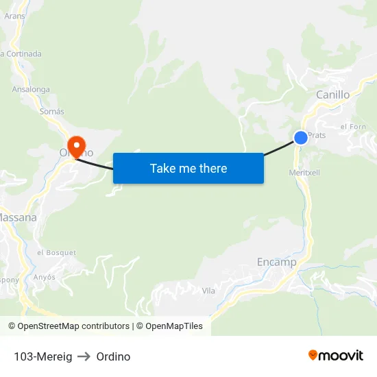 103-Mereig to Ordino map