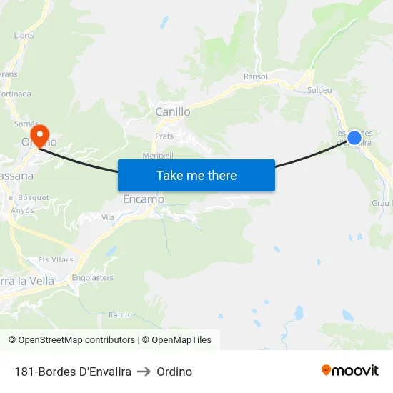 181-Bordes D'Envalira to Ordino map