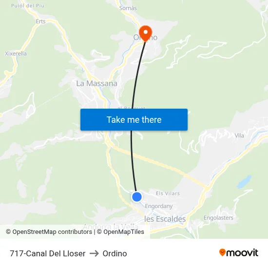717-Canal Del Lloser to Ordino map