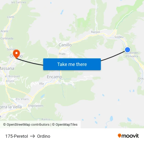 175-Peretol to Ordino map