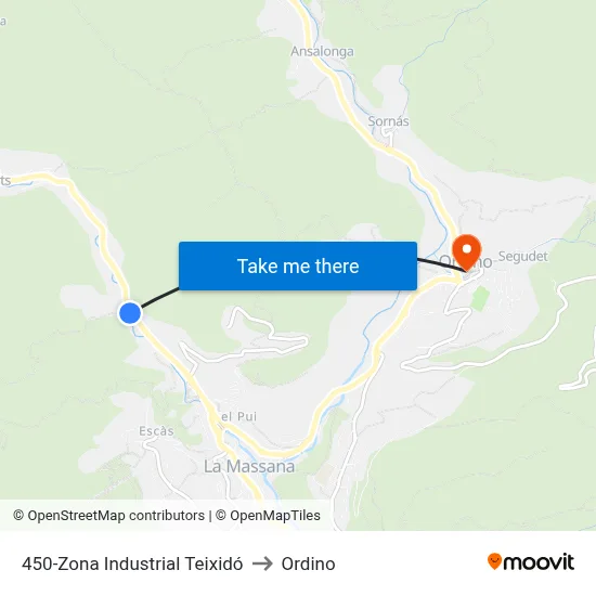 450-Zona Industrial Teixidó to Ordino map