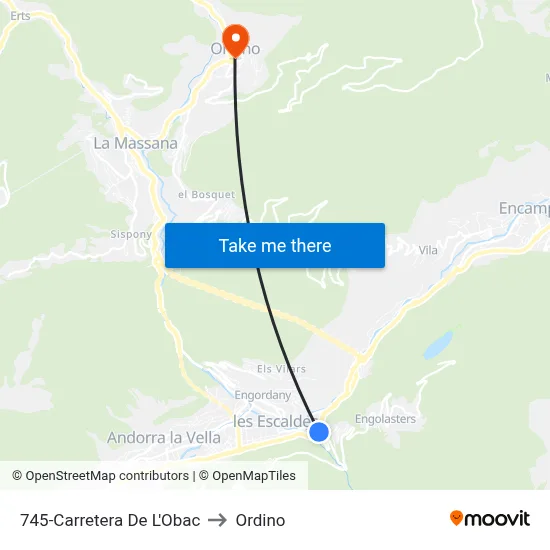 745-Carretera De L'Obac to Ordino map