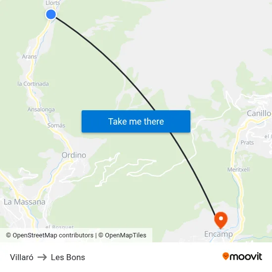 Villaró to Les Bons map