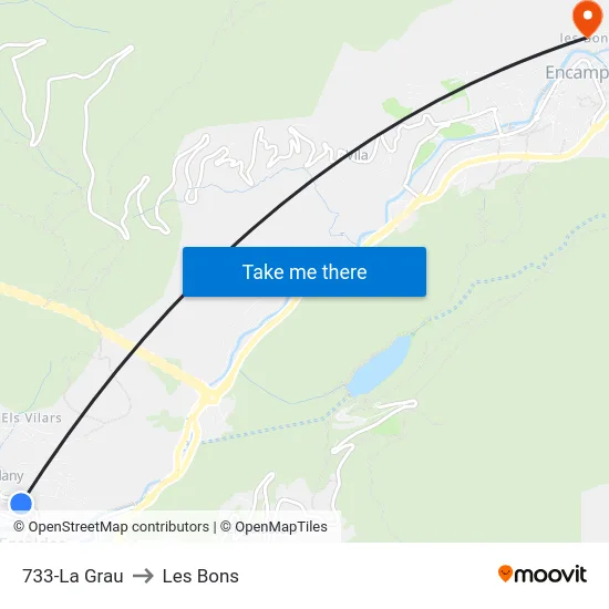 733-La Grau to Les Bons map