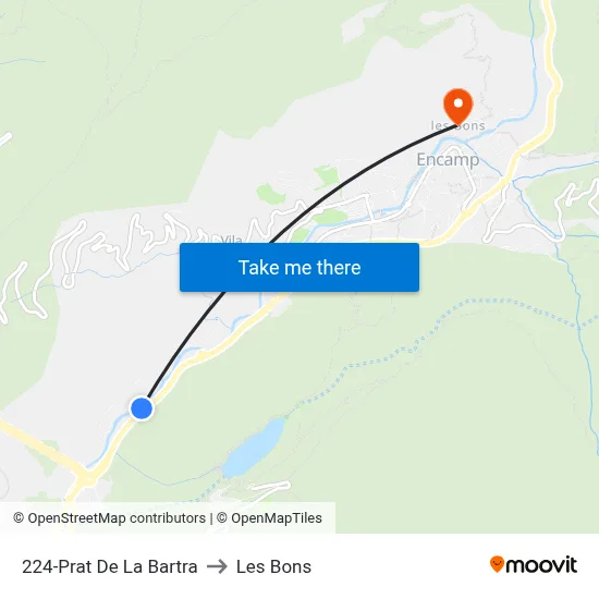 224-Prat De La Bartra to Les Bons map