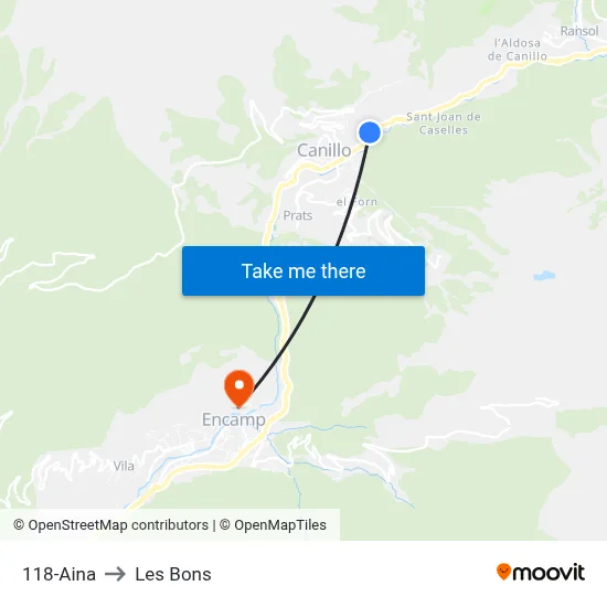 118-Aina to Les Bons map