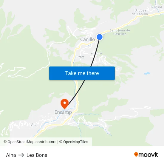 117-Aina to Les Bons map