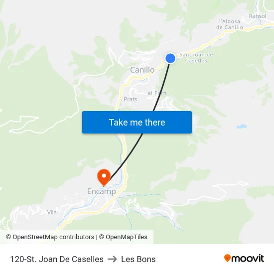 120-St. Joan De Caselles to Les Bons map