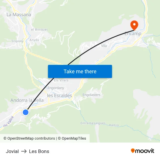 Jovial to Les Bons map