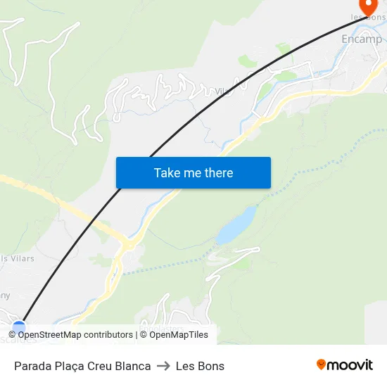 Parada Plaça Creu Blanca to Les Bons map