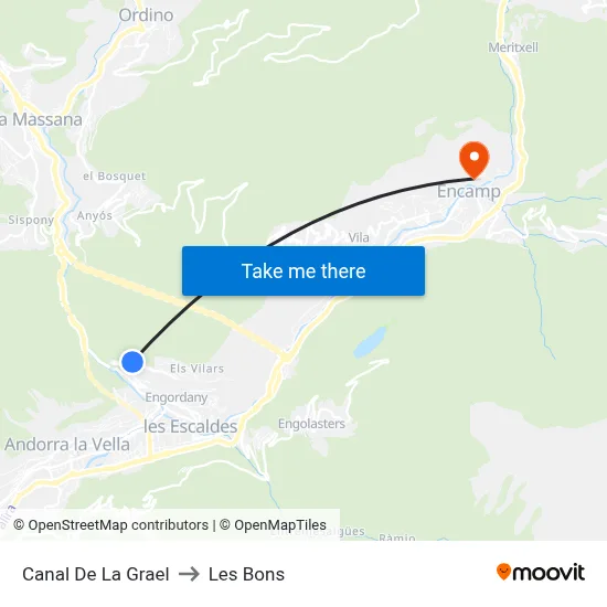 Canal De La Grael to Les Bons map