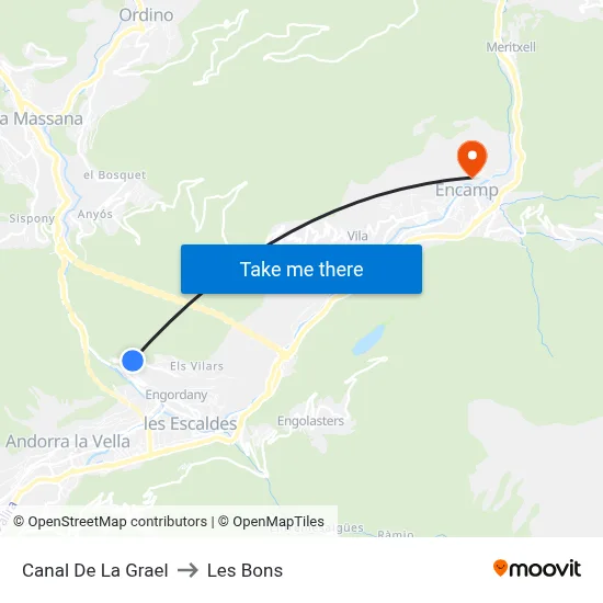 Canal De La Grael to Les Bons map