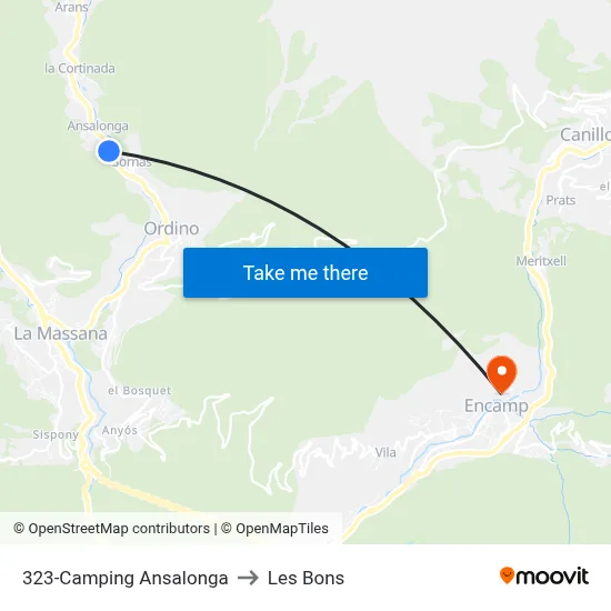 323-Camping Ansalonga to Les Bons map