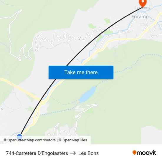 744-Carretera D'Engolasters to Les Bons map