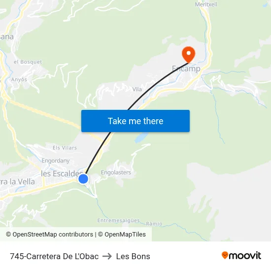 745-Carretera De L'Obac to Les Bons map