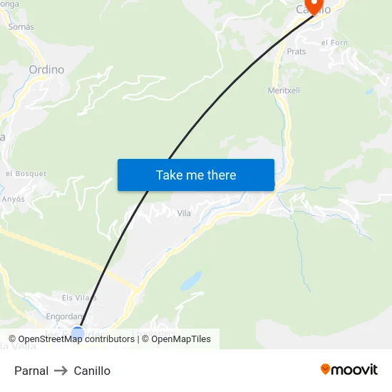 735-Parnal to Canillo map