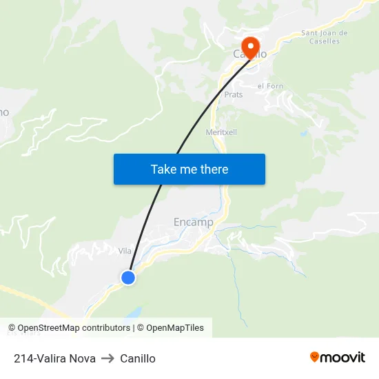 214-Valira Nova to Canillo map