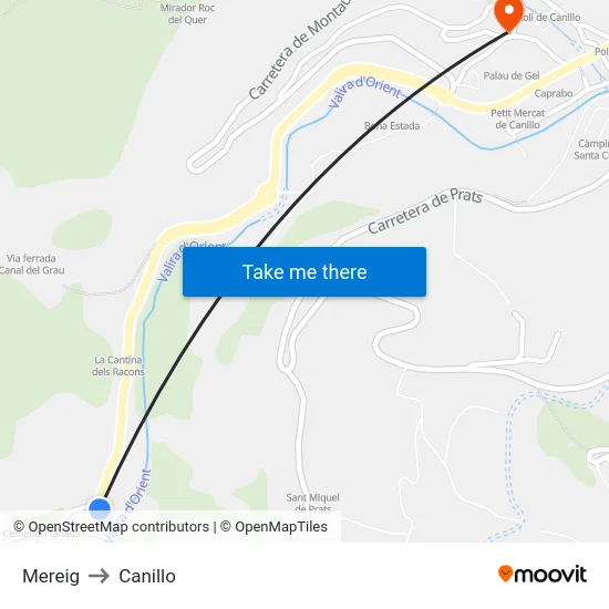 103-Mereig to Canillo map