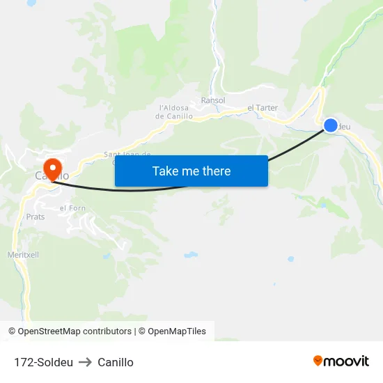 172-Soldeu to Canillo map