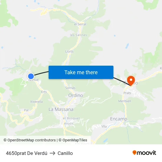 4650prat De Verdú to Canillo map