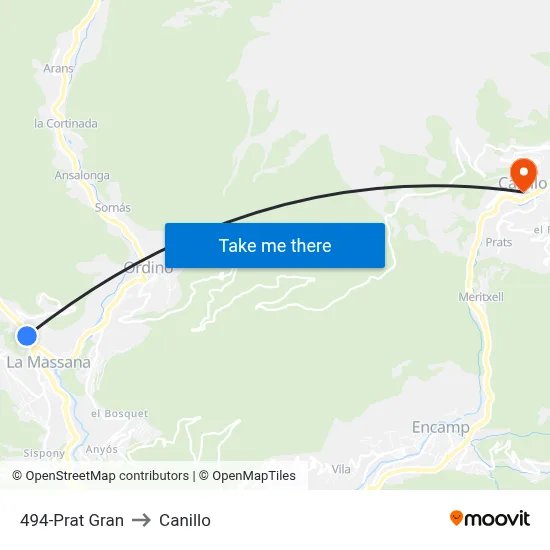 494-Prat Gran to Canillo map