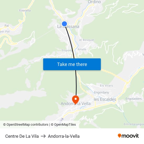 Centre De La Vila to Andorra-la-Vella map