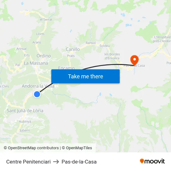 Centre Penitenciari to Pas-de-la-Casa map