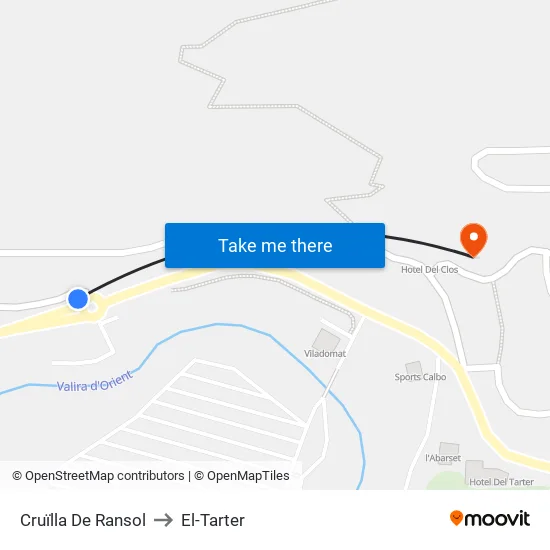 146-Cruïlla De Ransol to El-Tarter map