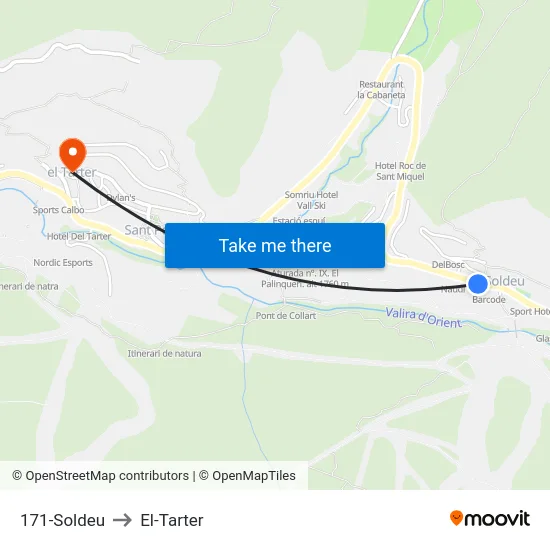 171-Soldeu to El-Tarter map