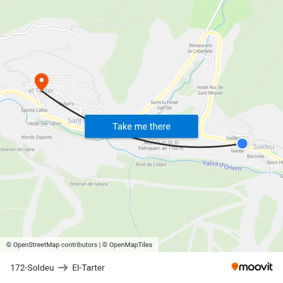 172-Soldeu to El-Tarter map