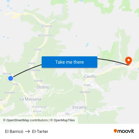 El Barricó to El-Tarter map