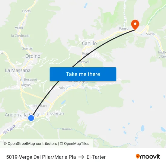 5019-Verge Del Pilar/Maria Pla to El-Tarter map
