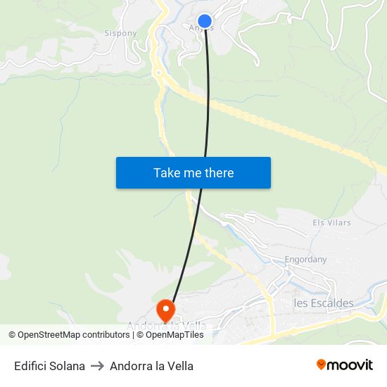 Edifici Solana to Andorra la Vella map