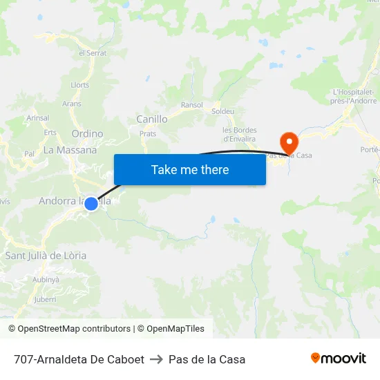 707-Arnaldeta De Caboet to Pas de la Casa map