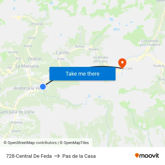 728-Central De Feda to Pas de la Casa map