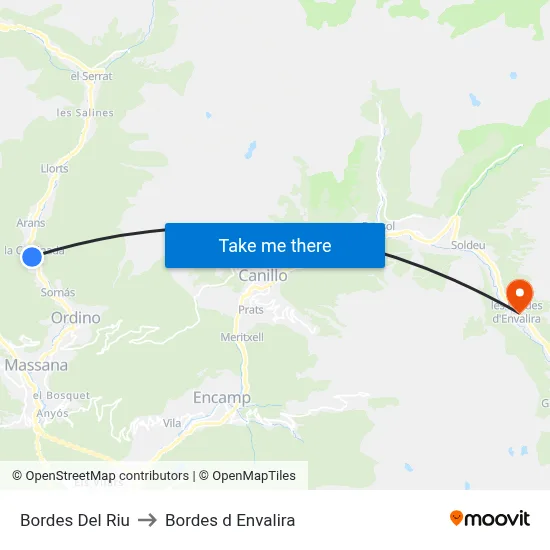 Bordes Del Riu to Bordes d Envalira map
