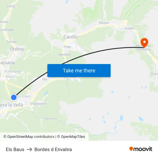 718-Els Baus to Bordes d Envalira map