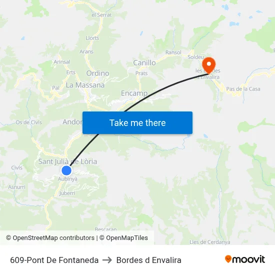 609-Pont De Fontaneda to Bordes d Envalira map